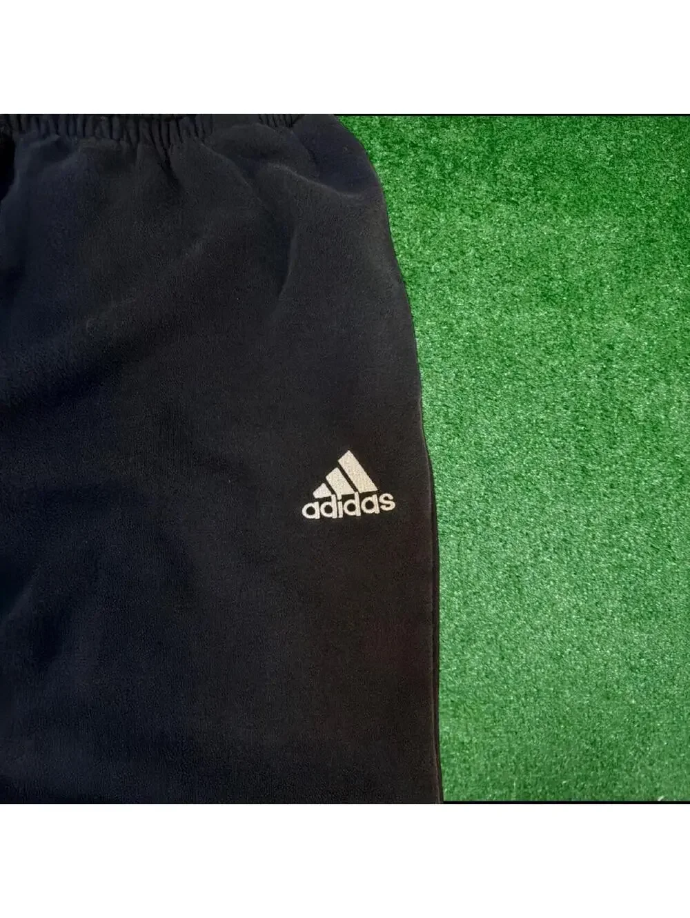 Adidas Men's Black and Grey Joggers-tracksuit